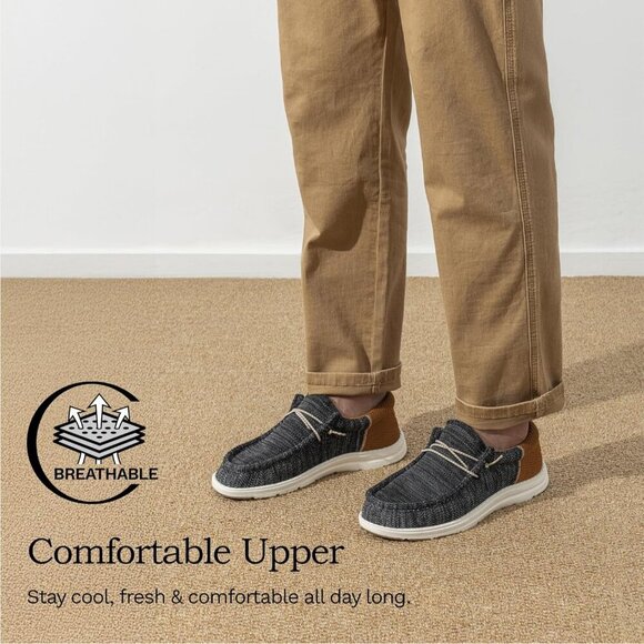 〽️Men\'s Black/Brown Bruno Marc Arch Support Casual Loafers Comfortable Shoes main image 6